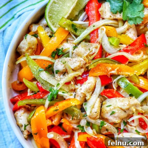 Glazed Honey Mustard Chicken Thighs with Bright Basil 7 Side photo of Sheet Pan Chicken Fajitas