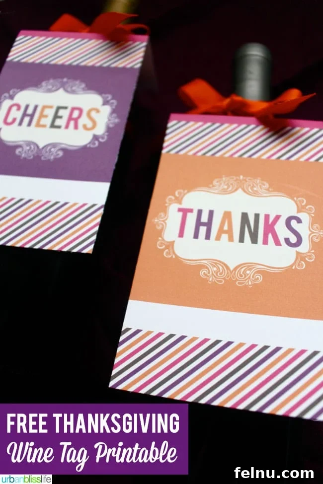 Autumn Wine Gift Tag 8 Free Thanksgiving printables | Free Wine Tag Printables