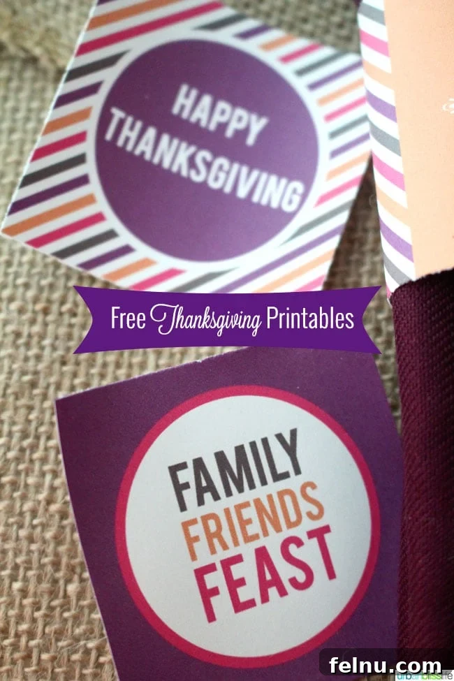 Festive Free Thanksgiving Printables 2 Thanksgiving Free Printables - Table Decor