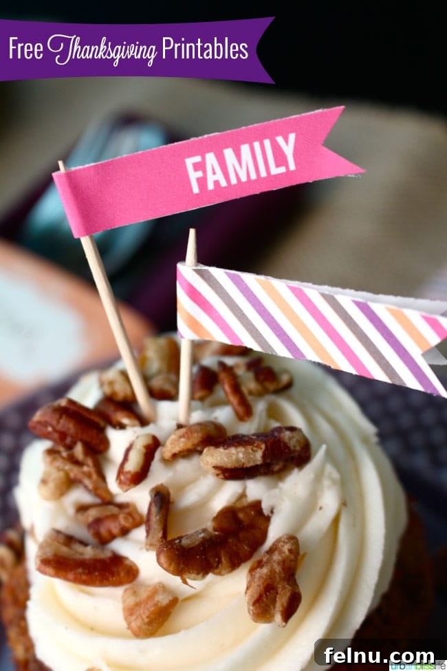 Festive Free Thanksgiving Printables 4 Thanksgiving Free Printables - Appetizer Flags