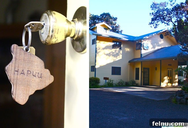 The Big Island of Hawaii: An Explorer's Guide 4 Decorative Hawaiian keys hanging at Kilauea Lodge
