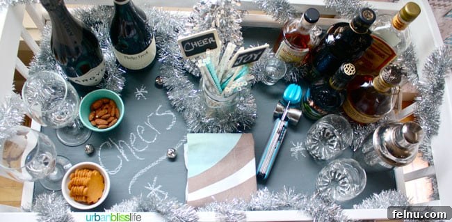 Changing Table Glow-Up: DIY Bar Cart Edition 9 DIY Chalkboard Bar Cart | UrbanBlissLife.com