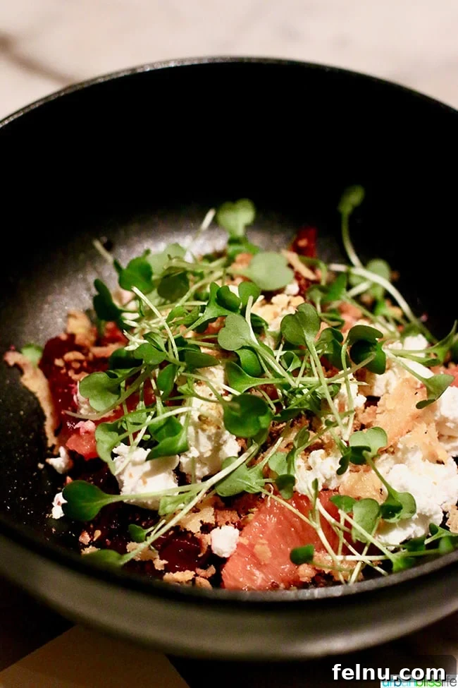 Hotel deLuxe Your Luxury Destination in Downtown Portland 7 Gracie's restaurant beet salad - Fresh and vibrant dish