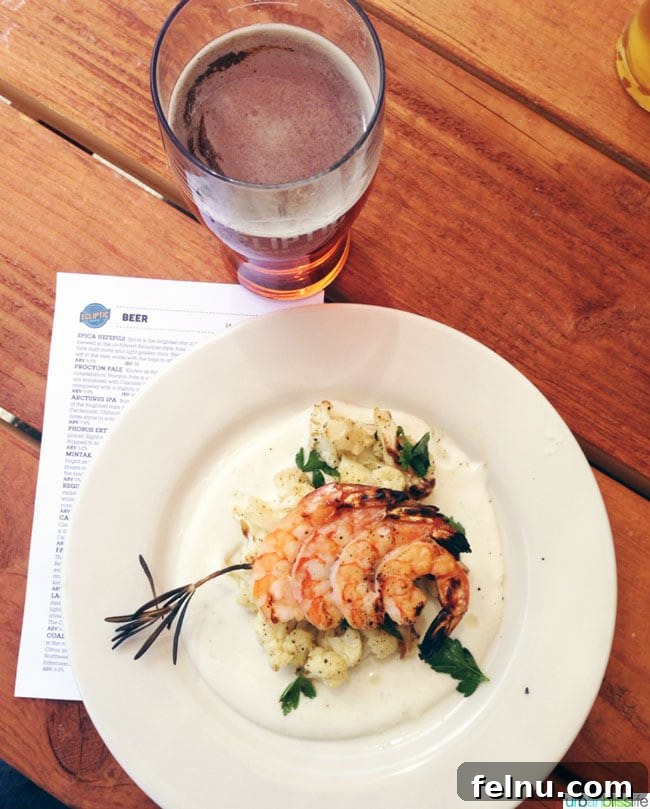 Beer and Shrimp Pairing at Ecliptic Brewing, Portland