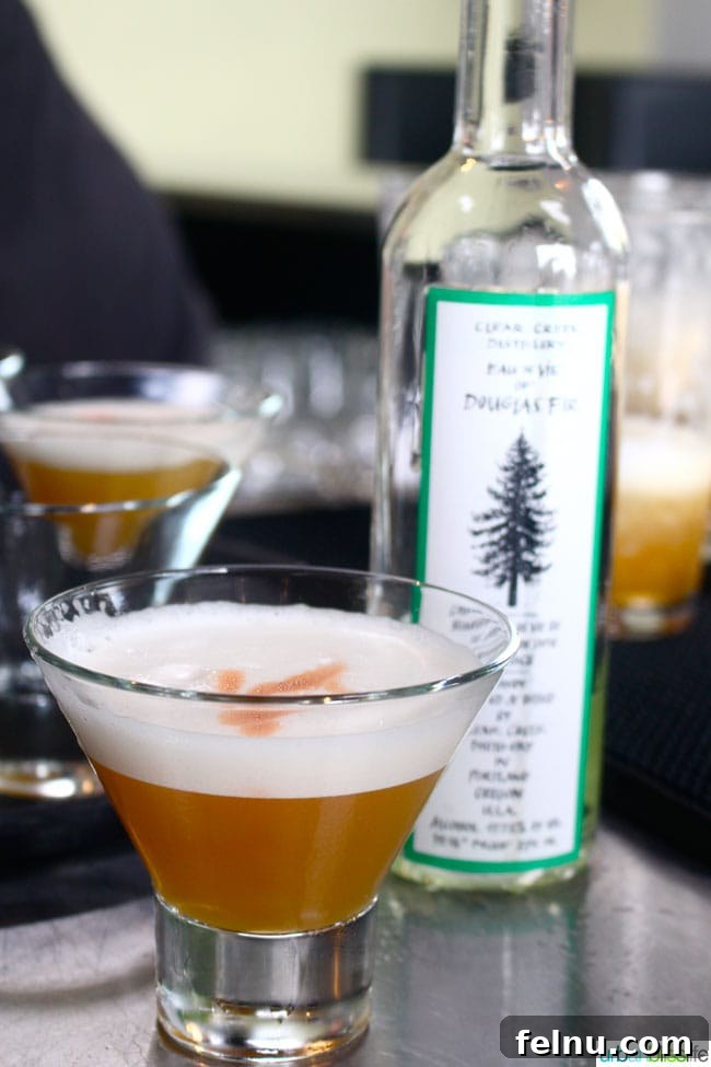 Ecliptic Brewing's Signature Pine Flip Cocktail