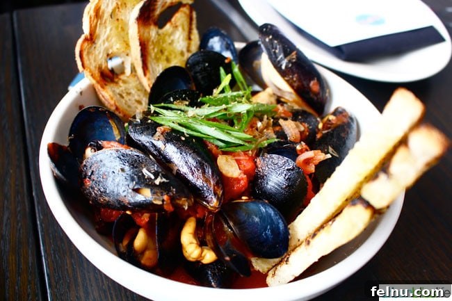 Steamed Mussels at Ecliptic Brewing, Portland