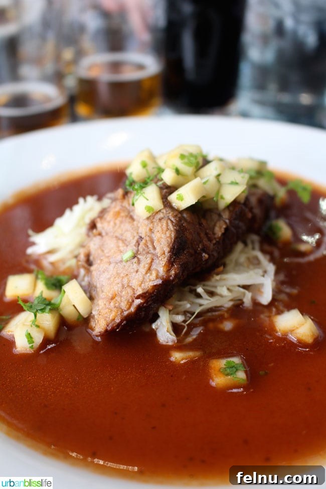 Braised Brisket at Ecliptic Brewing, Portland, Oregon