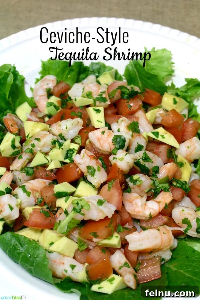 Ceviche Style Tequila Shrimp - UrbanBlissLife.com
