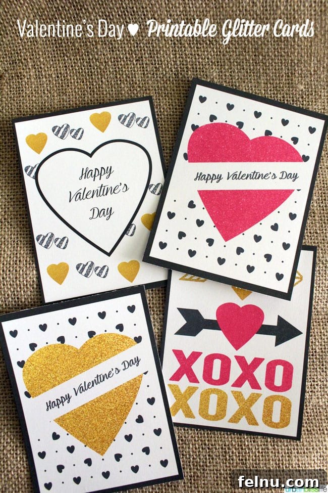 Valentine's Day Free Printables - Glitter Designs