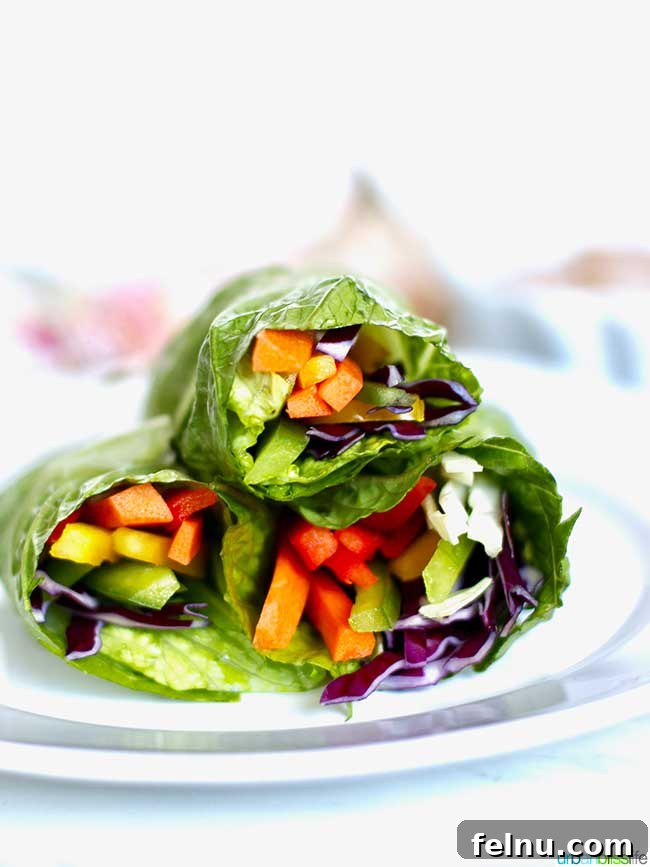 Colorful Rainbow Salad Rolls