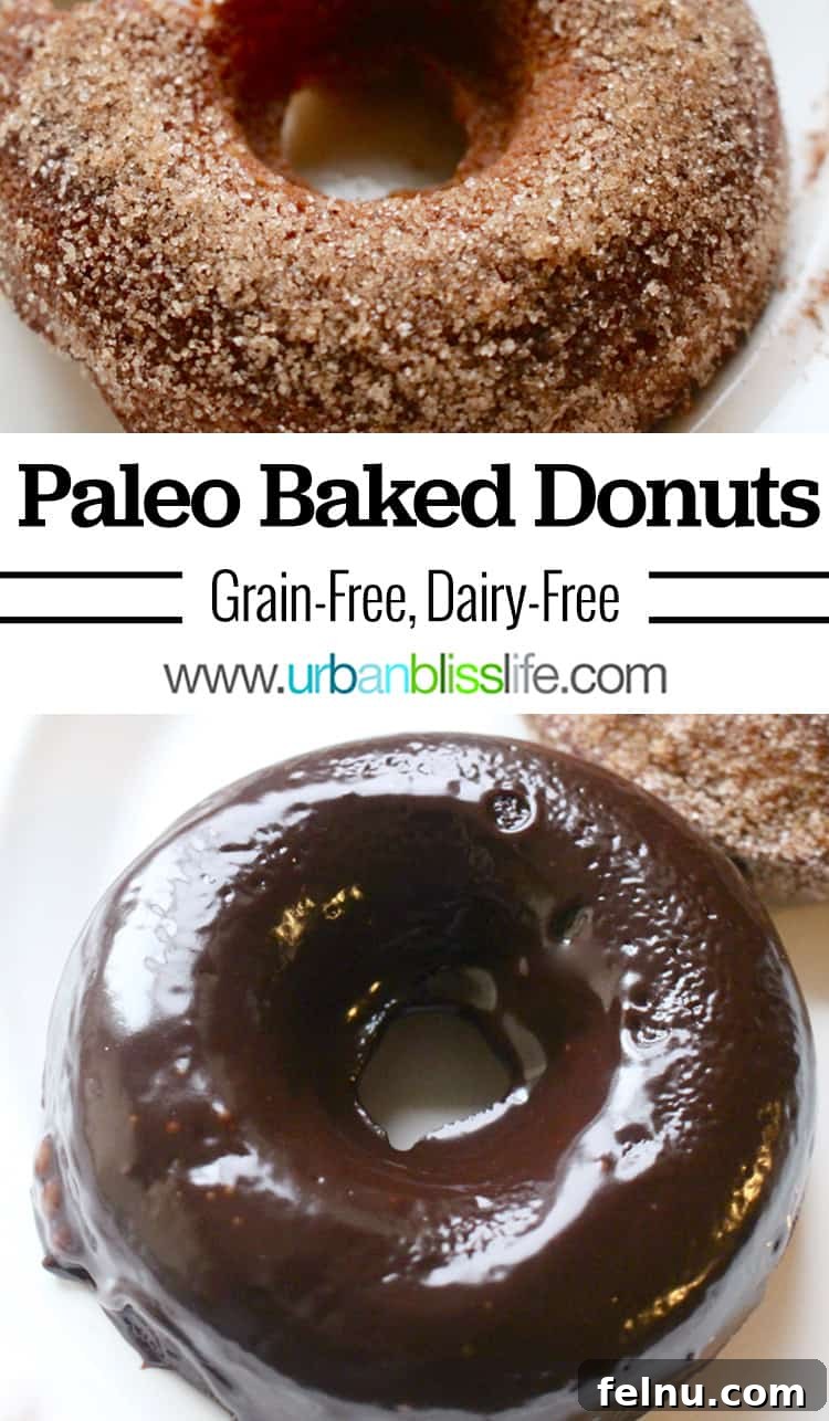Paleo Baked Donuts with various glazes, perfect for Pinterest