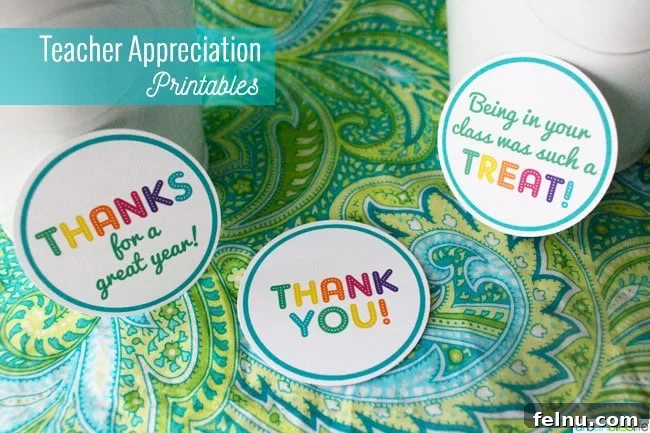 Grateful Greetings: Printable Teacher Appreciation 4 Teacher Appreciation Rainbow Treat Printables
