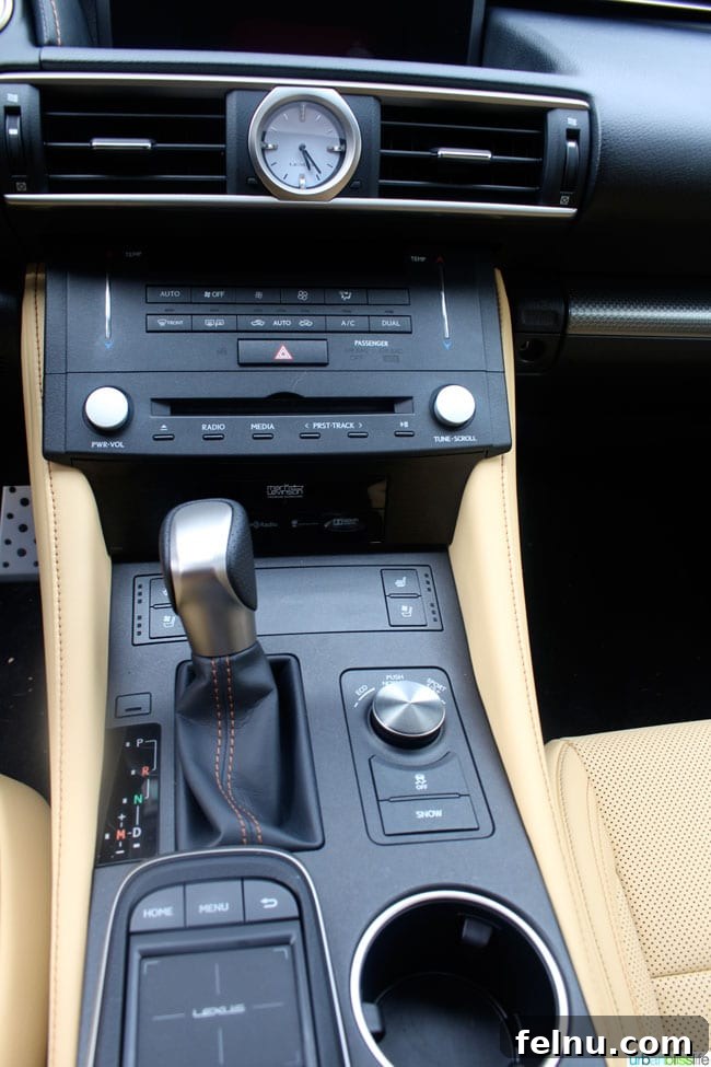 Lexus RC 350 F Sport: A Stylish Coupe with a Sporty Edge 7 Lexus RC 350 F Sport console