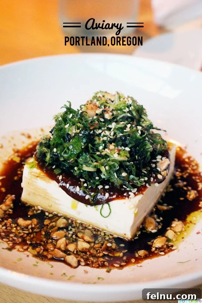 Silken Tofu at Aviary Restaurant