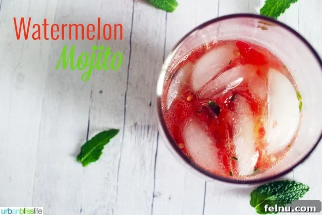 Watermelon Mojito cocktail recipe