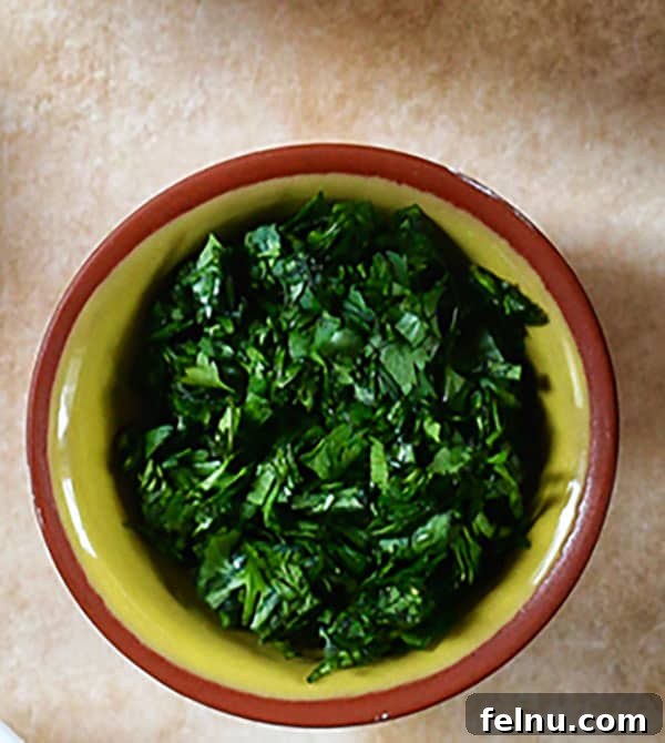 Grilled Steak with Basil Pesto 5 Chopped cilantro in a small dish