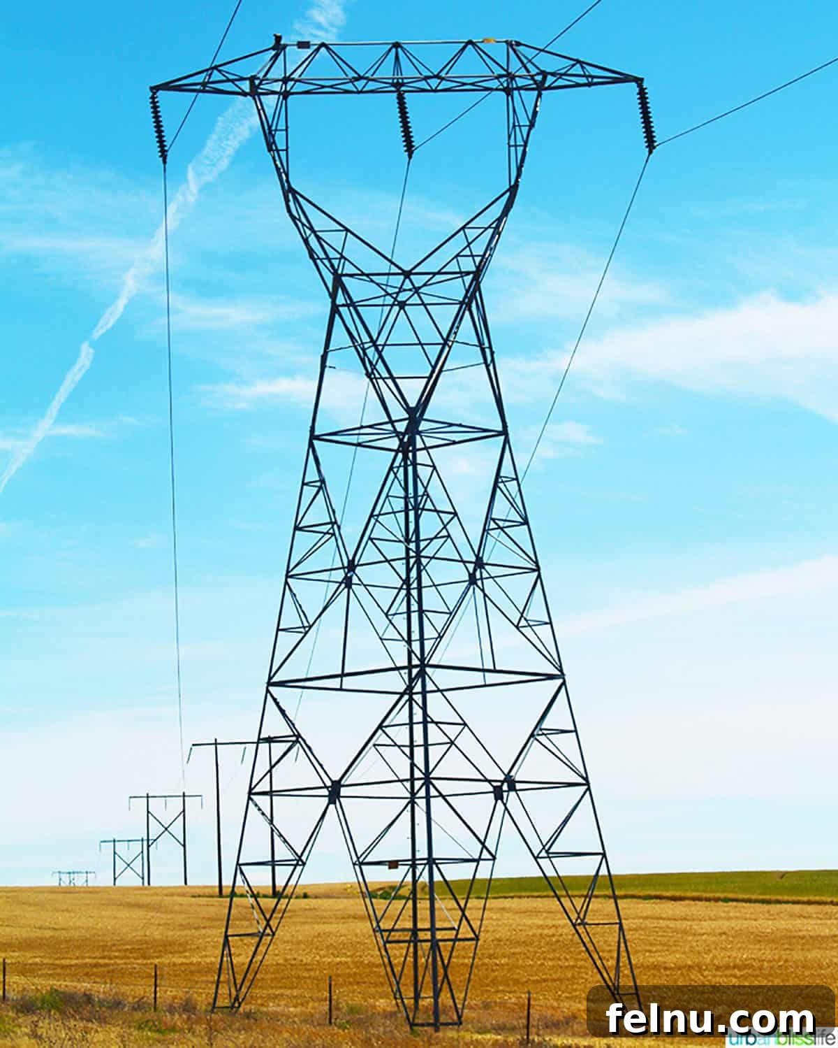 Rose City to Gem State A Northwest Drive 7 Towering power lines standing against the vast Oregon landscape, a stark yet impressive sight on the journey.