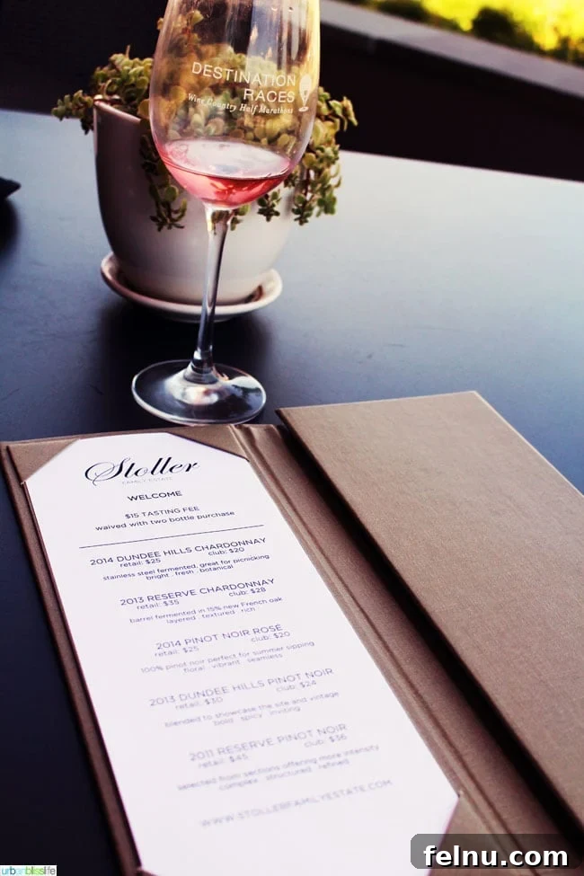 Stoller Winery Wine Selection
