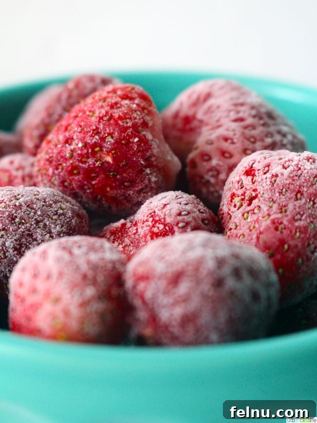 End-of-Summer Strawberry Bliss Smoothie 2 Frozen Strawberries for Smoothie