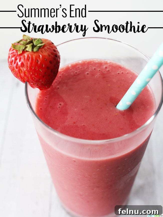 End-of-Summer Strawberry Bliss Smoothie 4 Summer's End Dairy-Free Strawberry Smoothie