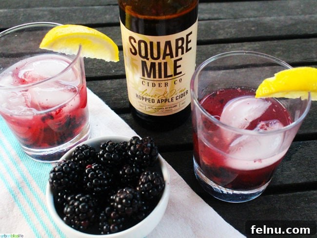 Oregon Marionberry Cider Delight 7 Marionberry and Blackberry Garnish