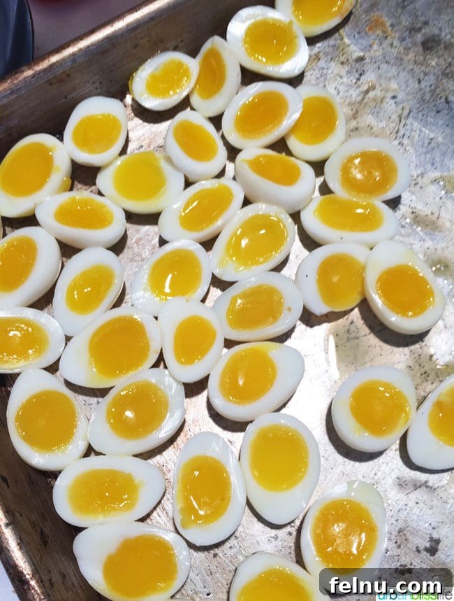 Delicate quail eggs served in a unique presentation