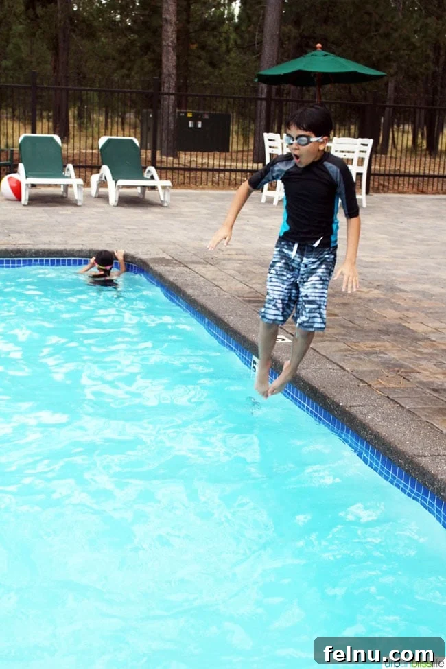 The Ultimate Central Oregon Adventure 12 Kids Playing in the Pool at Sunriver