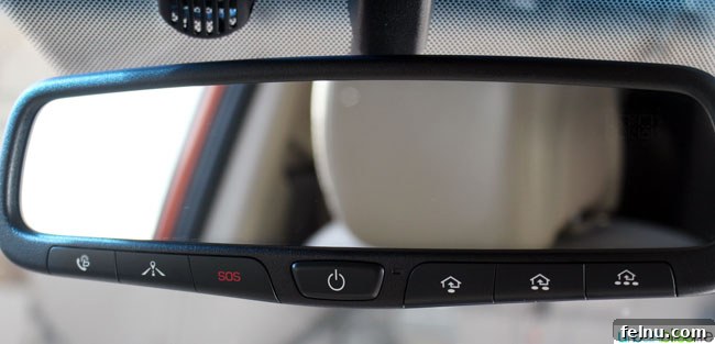 2015 Hyundai Santa Fe Sport: What You Need to Know 9 Integrated Bluetooth and garage door controls in the rearview mirror of the 2015 Santa Fe Sport