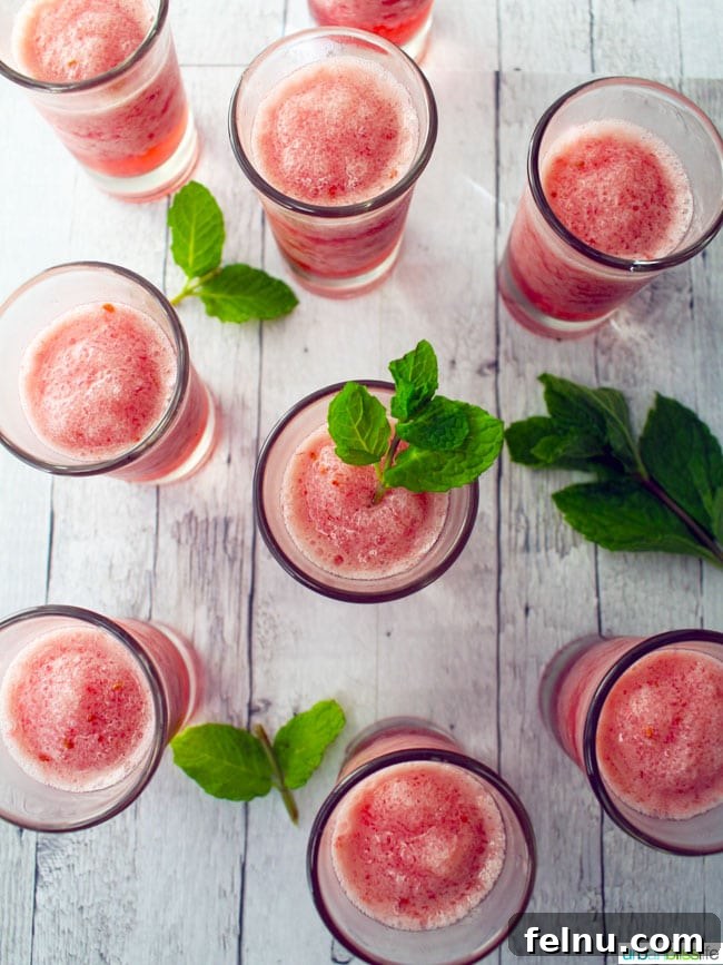 Berry Bliss Buzz 4 Boozy Berry Smoothie Shots in Glasses