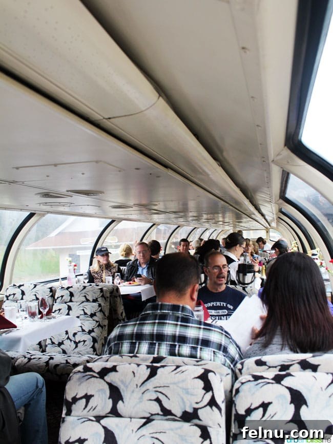 Inside the Mount Hood Railroad Train