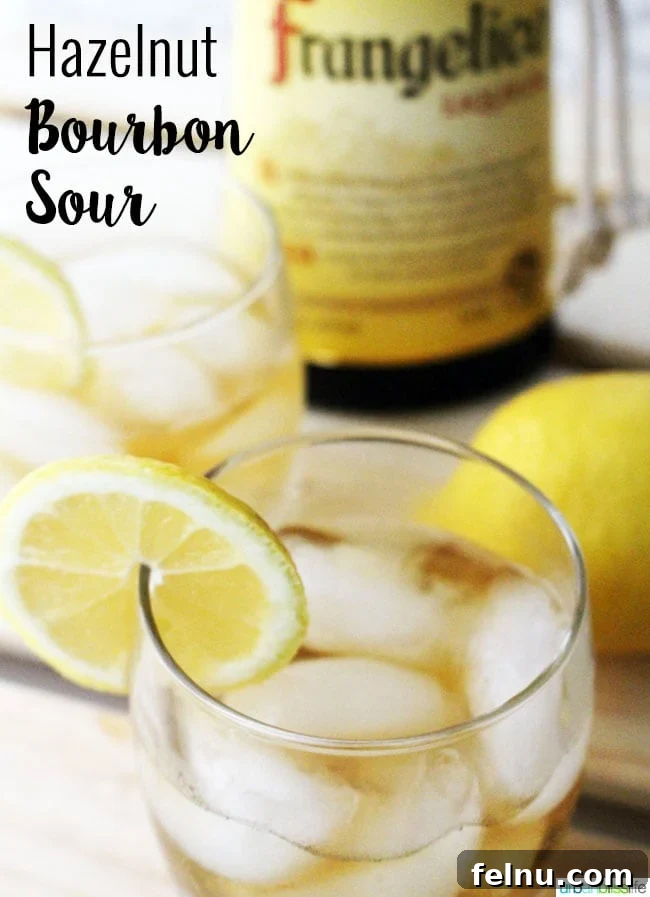 Refreshing Hazelnut Bourbon Sour cocktail