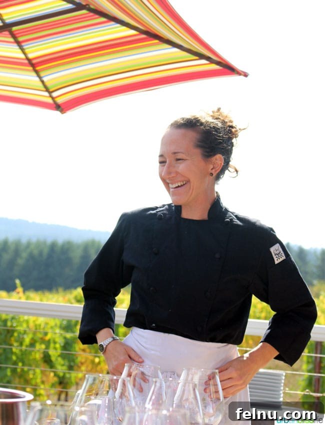 Raptor Ridge Vineyards 10 Chef Irene Bonn Laney of Raptor Ridge Winery