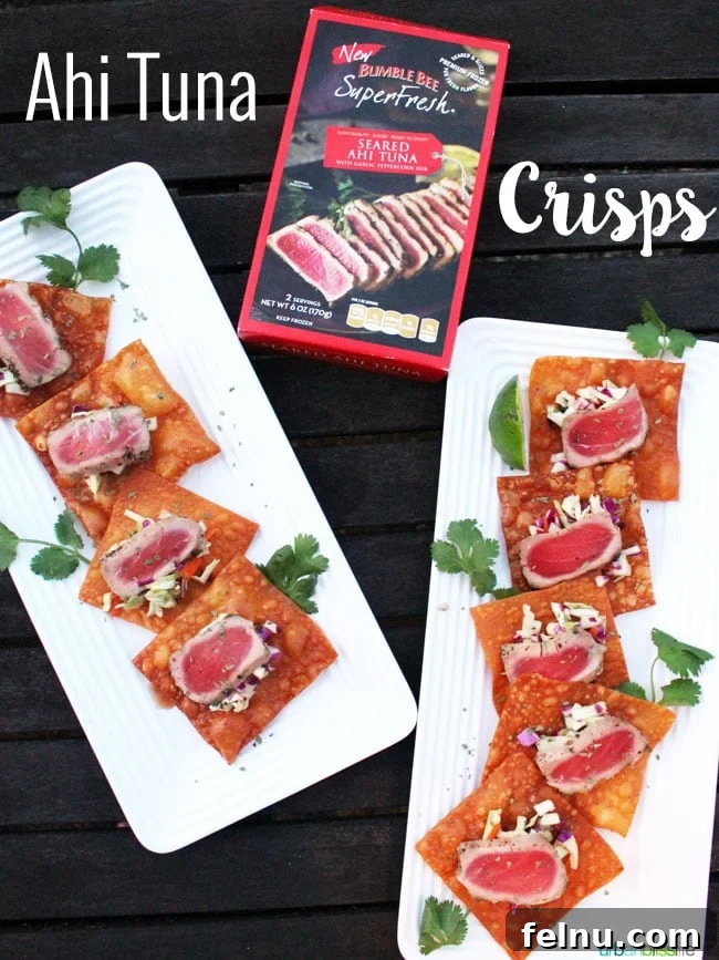 Ahi Tuna Crisps 6 Close-up of Ahi Tuna Crisps
