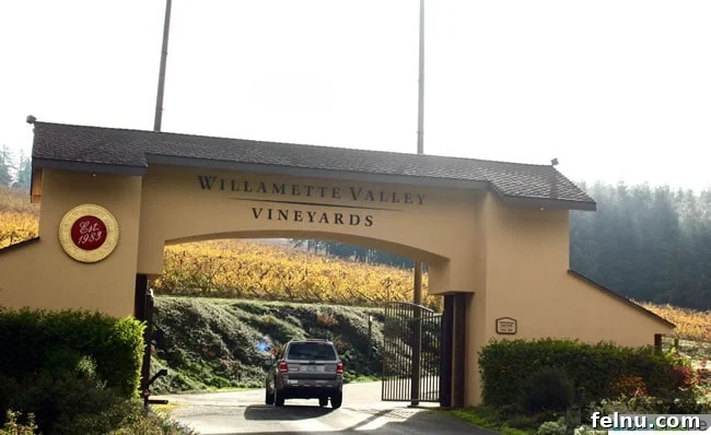 Willamette Valley Vineyards Oregon Wine Country Entrance