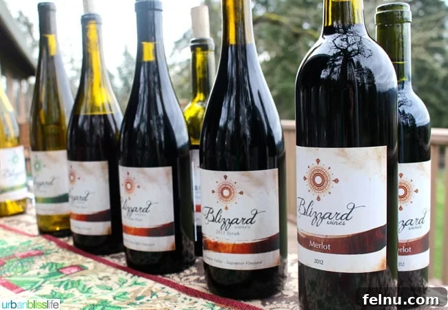 Blizzard Wines lineup, a selection of Oregon wines