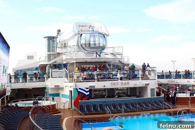 Discovering Royal Caribbean's Anthem of the Seas 4 Royal Caribbean Anthem of the Seas Review: Sky Bar and Open Deck Views