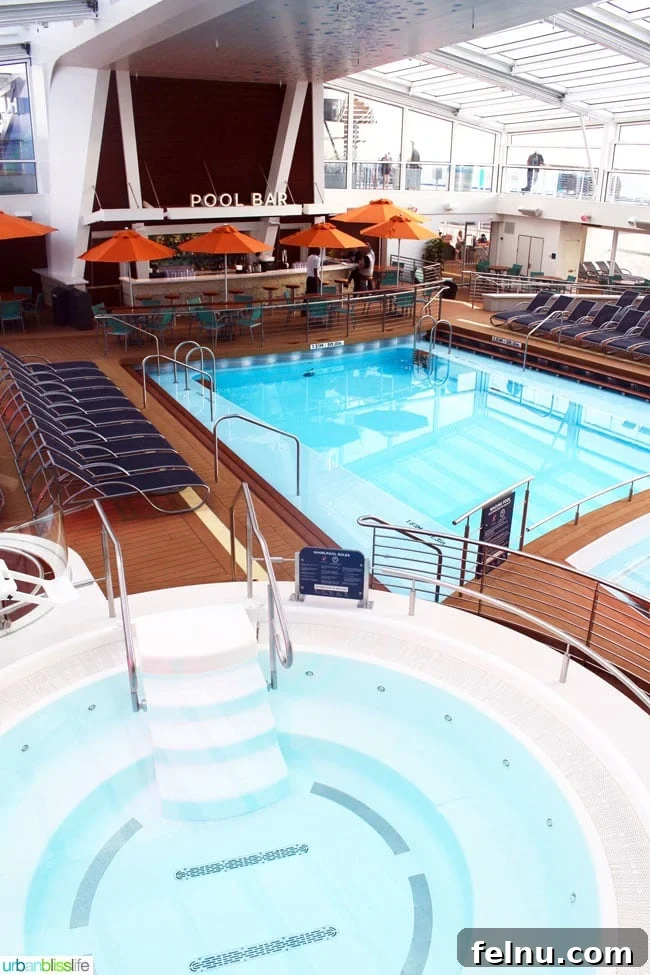 Discovering Royal Caribbean's Anthem of the Seas 6 Royal Caribbean Anthem of the Seas: Inviting Pool Deck and Bar Area