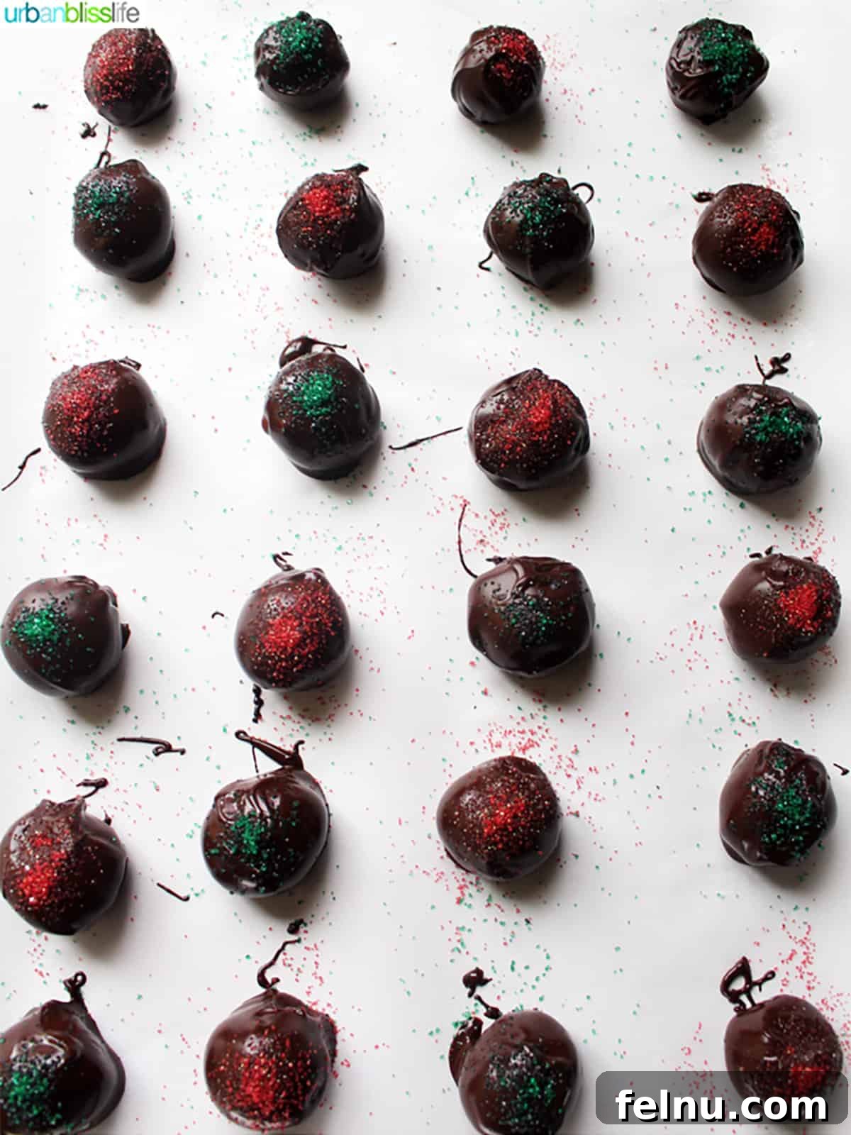 Oreo Dream Bites 4 No-Bake Oreo Balls on a Baking Sheet