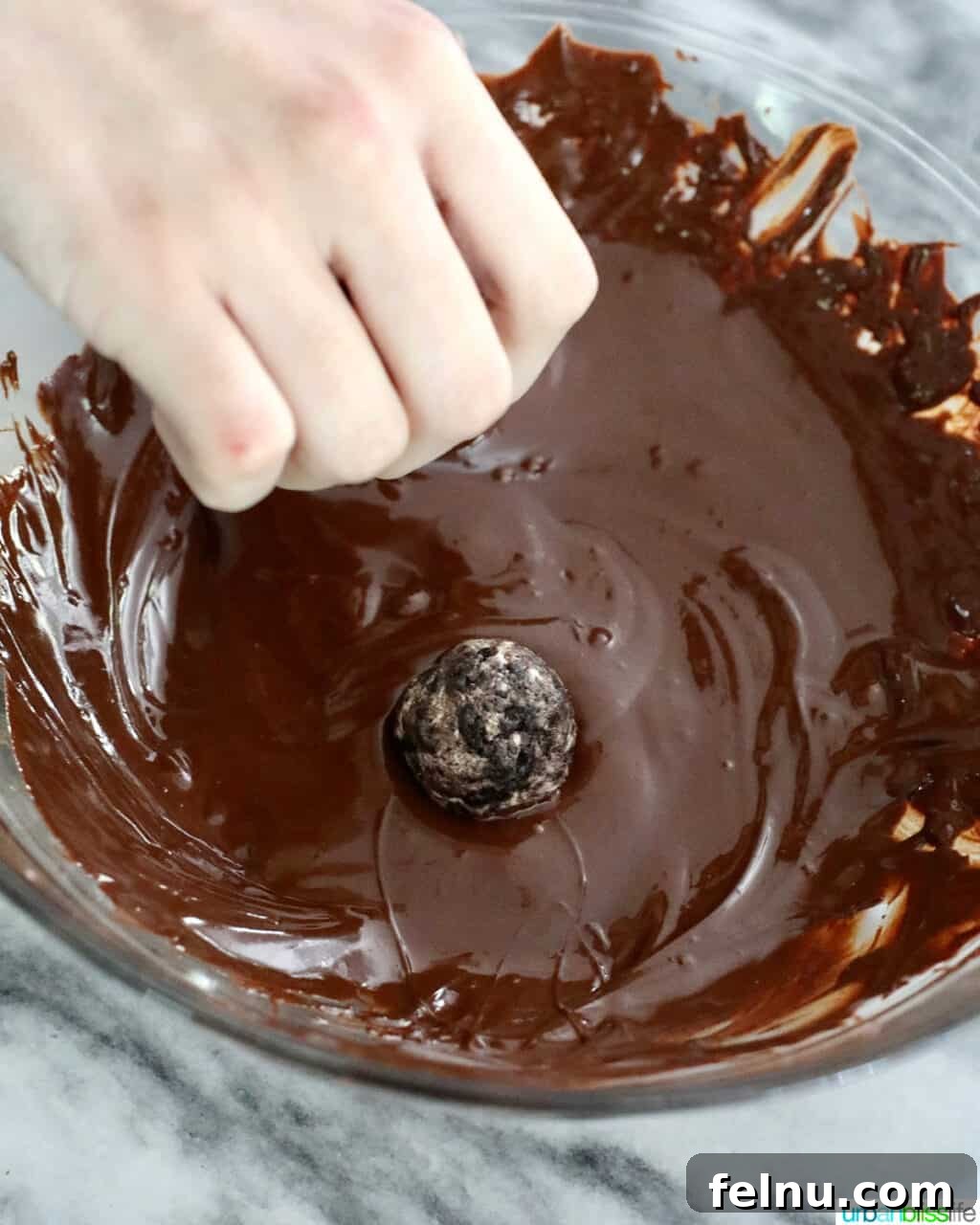 Oreo Dream Bites 8 Coating Oreo Truffles with Melted Chocolate