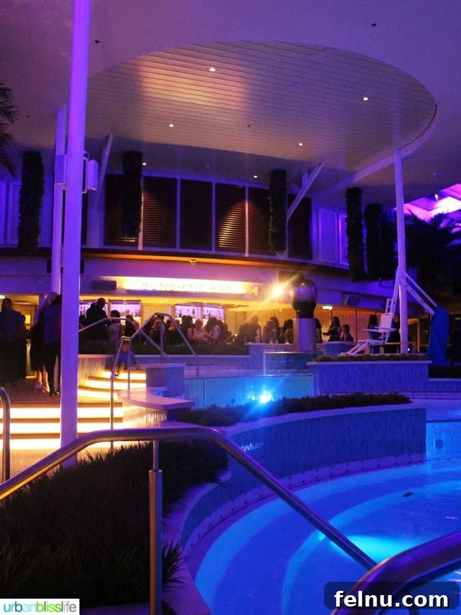 Anthem of the Seas Entertainment Extravaganza 6 The serene Solarium on Anthem of the Seas, a tranquil escape amidst the ship's lively atmosphere.