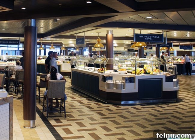 Anthem of the Seas: A Culinary Voyage 22 Windjammer Food Selection 1