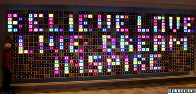 Family Fun Aboard Anthem of the Seas 16 Interactive light switch art on Royal Caribbean's Anthem of the Seas