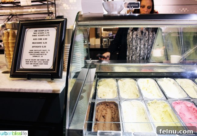 Delicious Housemade Gelato Selection at Provisions Market Hall
