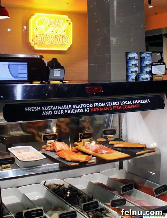 Fresh Seafood Display at Provisions Market Hall