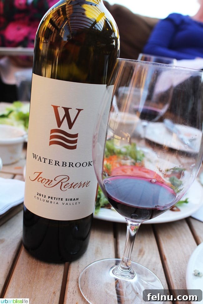 Waterbrook Winery: A Taste of Walla Walla 11 Waterbrook Winery Petite Sirah, showcasing its deep color and richness.