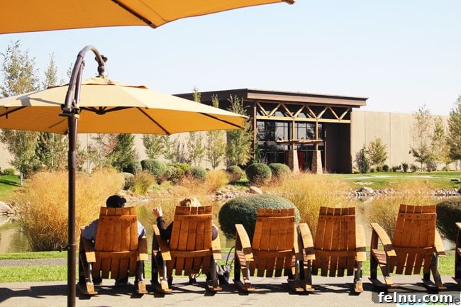 Waterbrook Winery: A Taste of Walla Walla 6 Outdoor seating at Waterbrook Winery, offering a scenic view of the surrounding landscape.