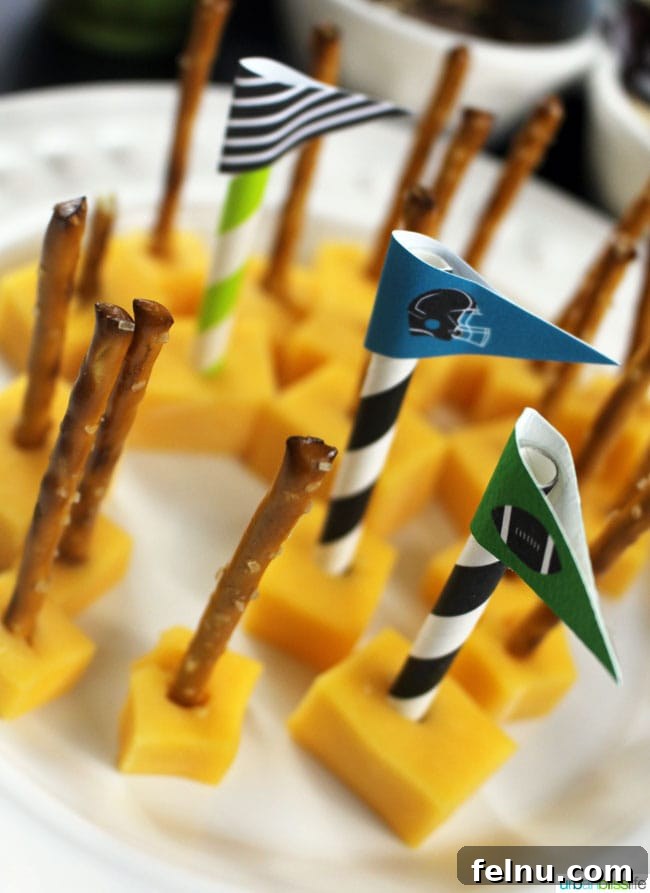 Game Day Celebration Printables 7 More Football Food Flags and Mini Pennants