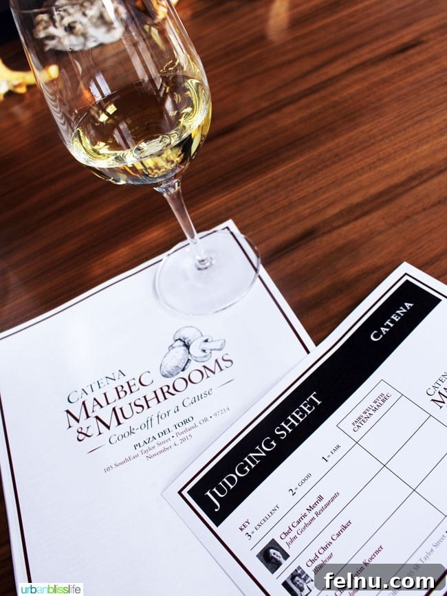 Malbec and Mushrooms: A Flavorful Fusion 6 Judging Sheet for Malbec & Mushrooms