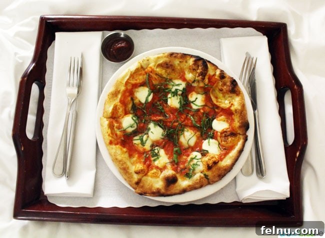 The delectable pizza margherita, a popular choice for children at the Inn at the 5th.