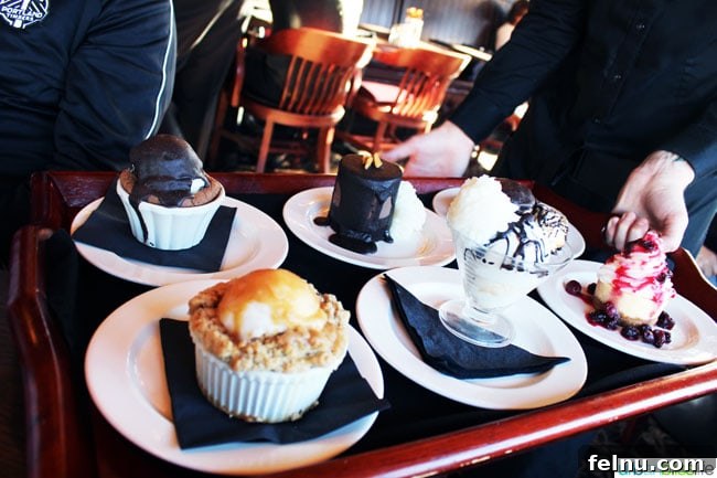 Dining at The Wayfarer Cannon Beach's Iconic Eatery 11 Wayfarer Restaurant dessert tray with various sweet treats